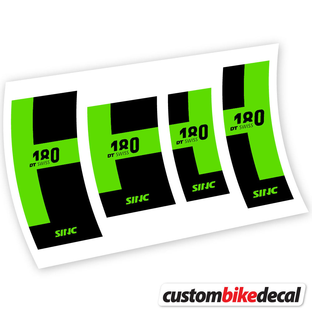 Apple Green decal for DT Swiss 180 hub – bike sticker vinyl