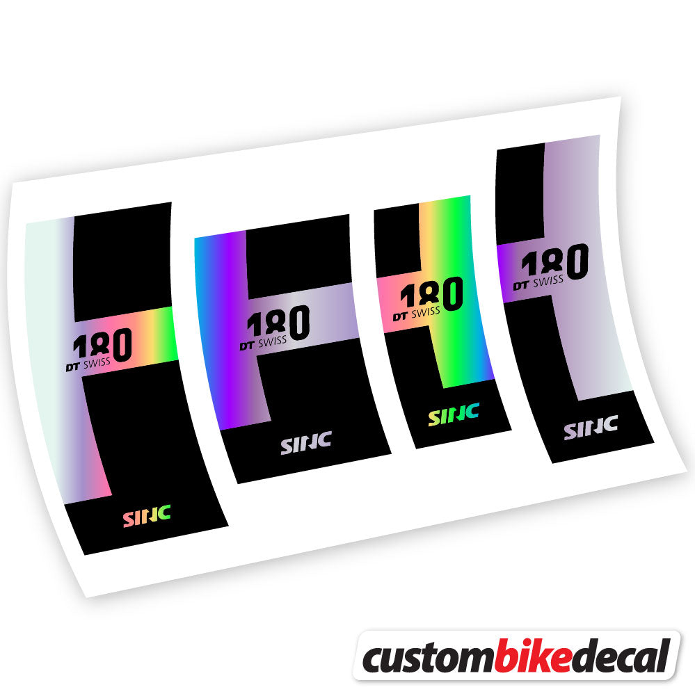 Hollographic decal for DT Swiss 180 hub – bike sticker vinyl