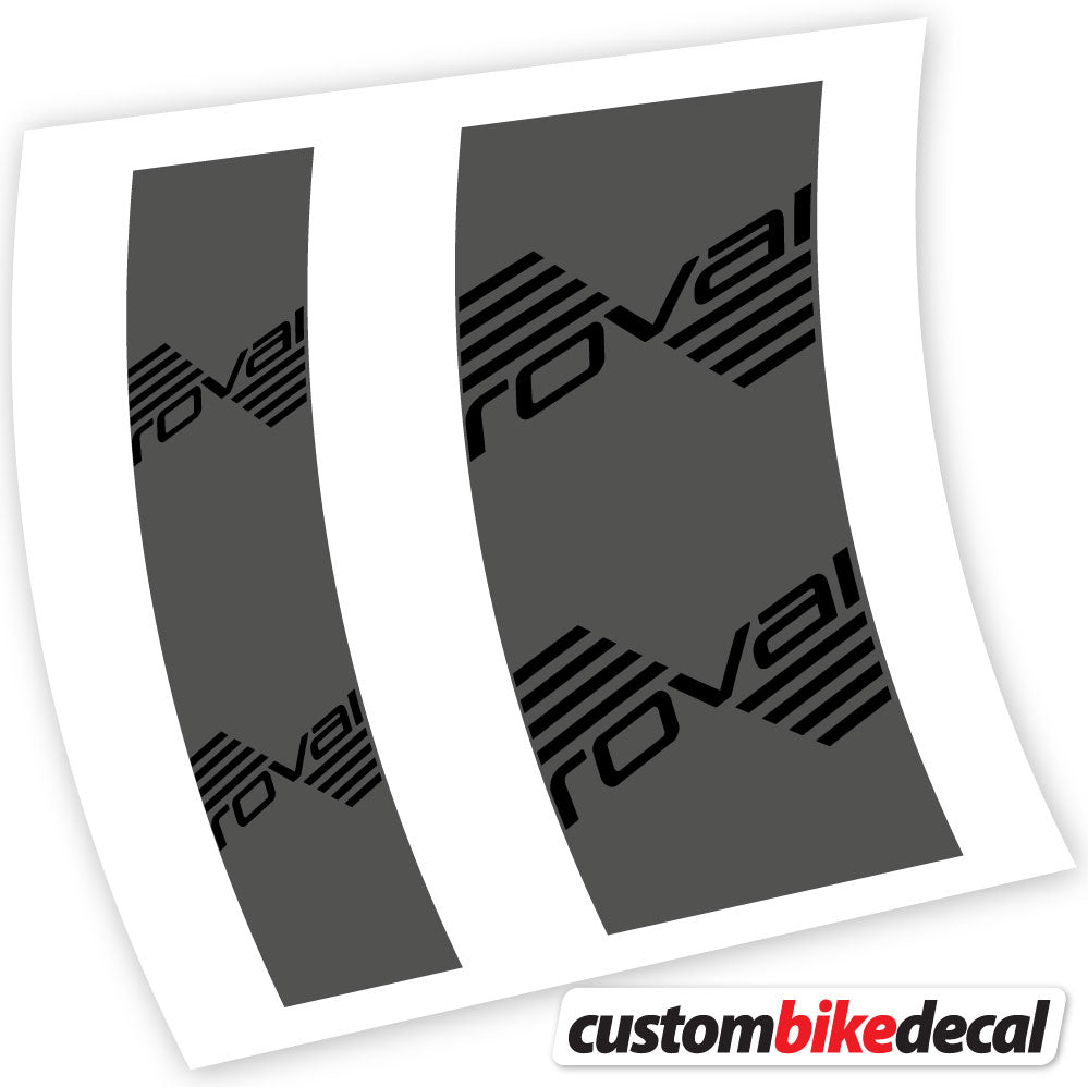 Matte Black+Gloss Black decal for Roval hub – bike sticker vinyl