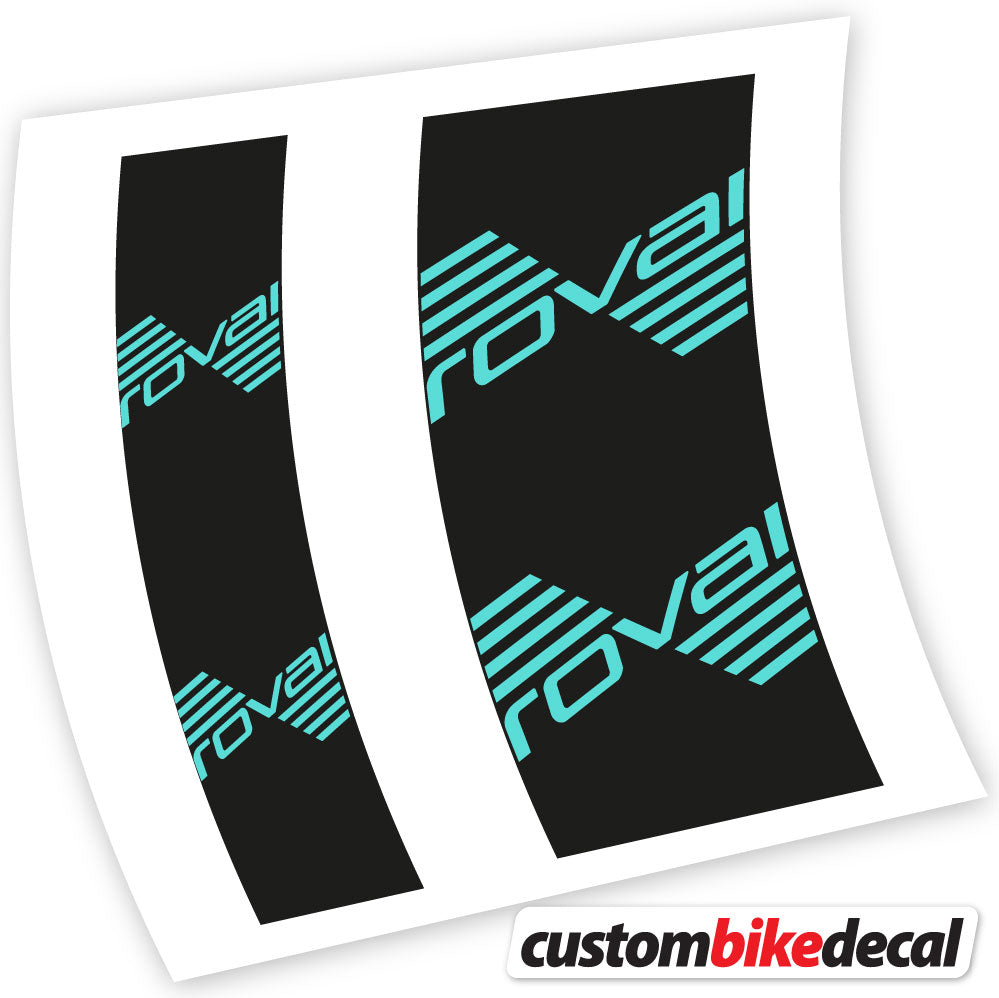 Blue Green decal for Roval hub – bike sticker vinyl