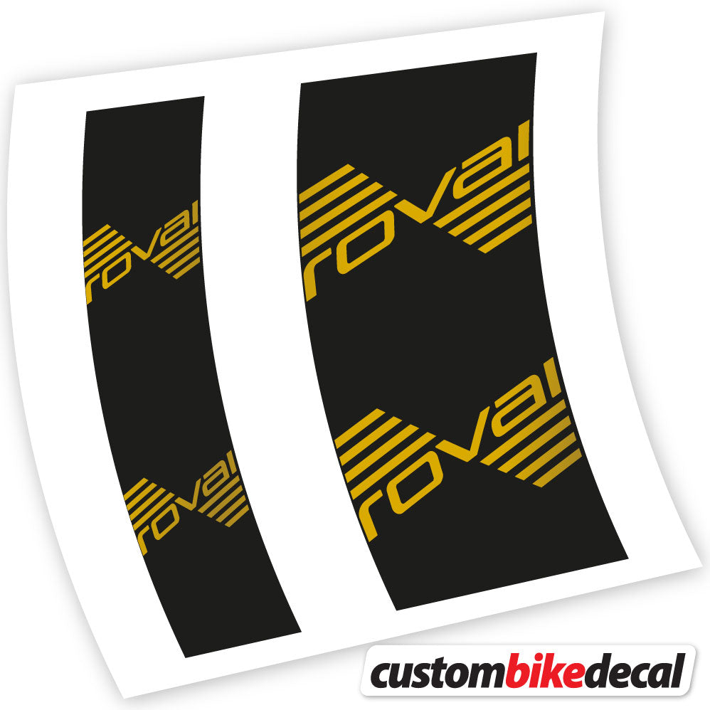 Gold decal for Roval hub – bike sticker vinyl
