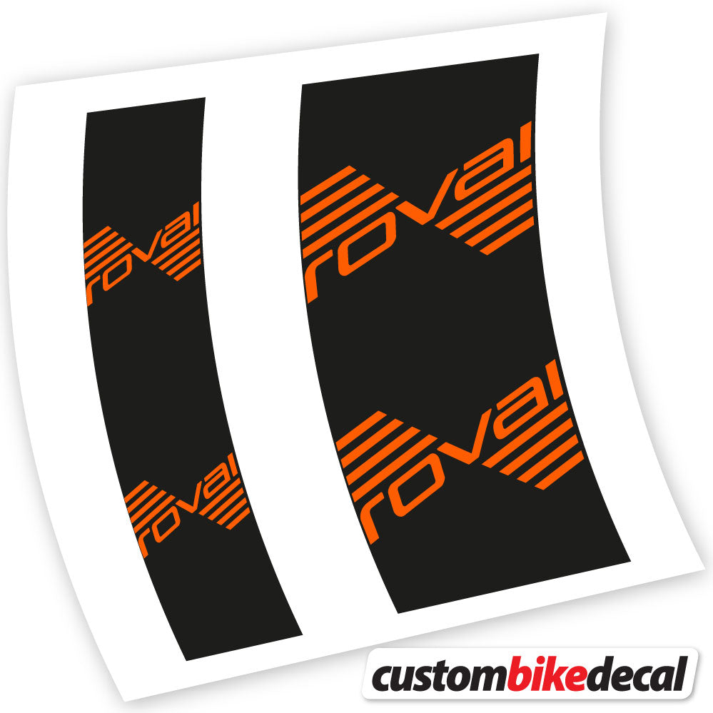 Orange decal for Roval hub – bike sticker vinyl