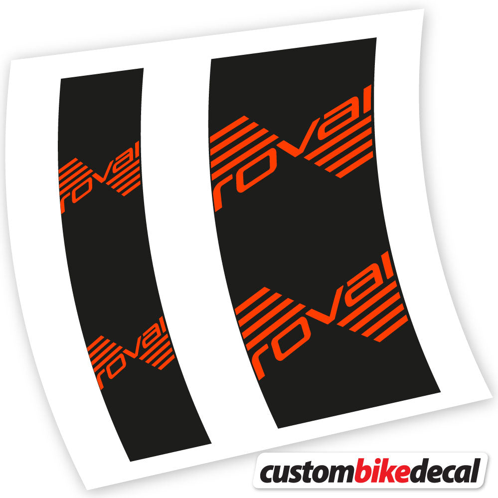 Orange Neon decal for Roval hub – bike sticker vinyl