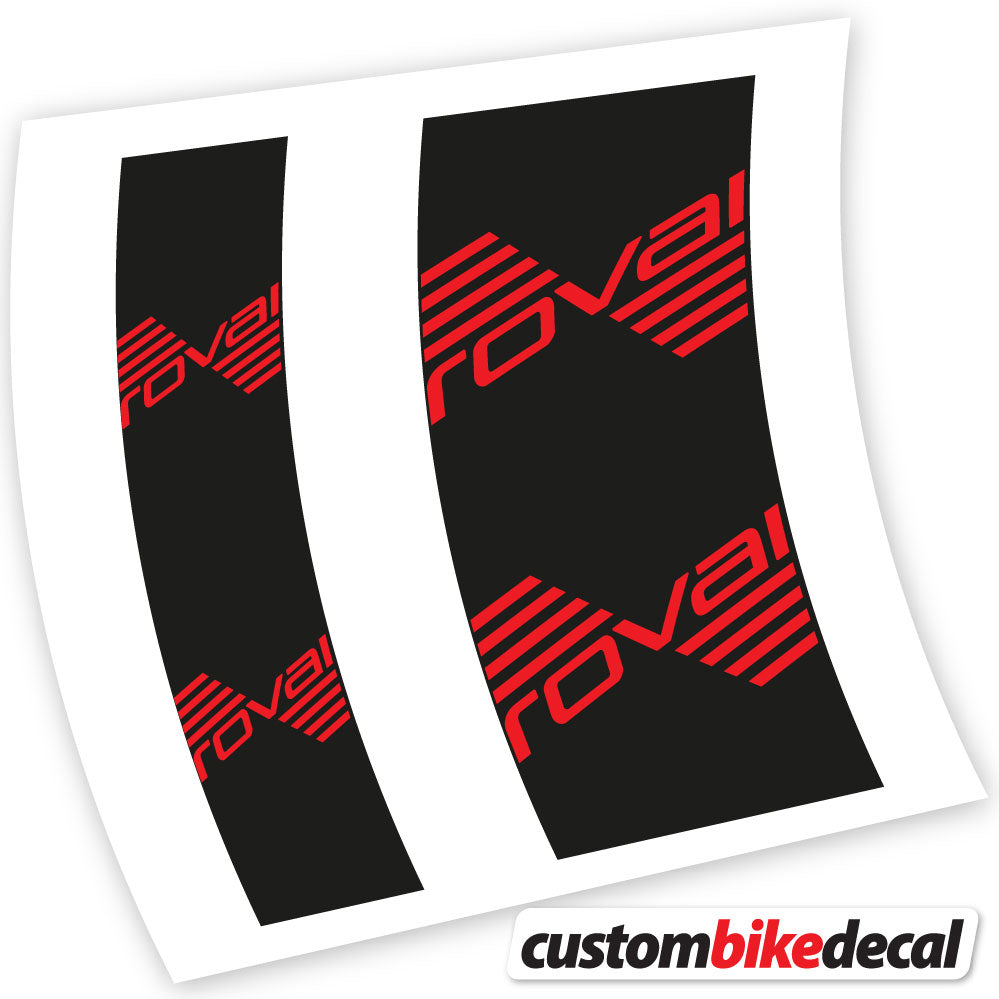 Red decal for Roval hub – bike sticker vinyl
