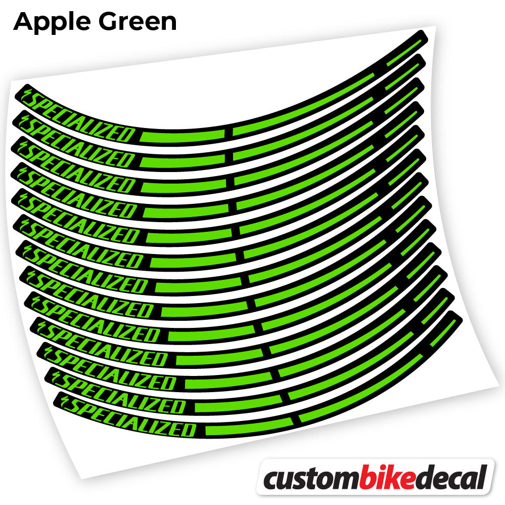 Apple Green decal for Specialized MTB wheel – bike sticker vinyl