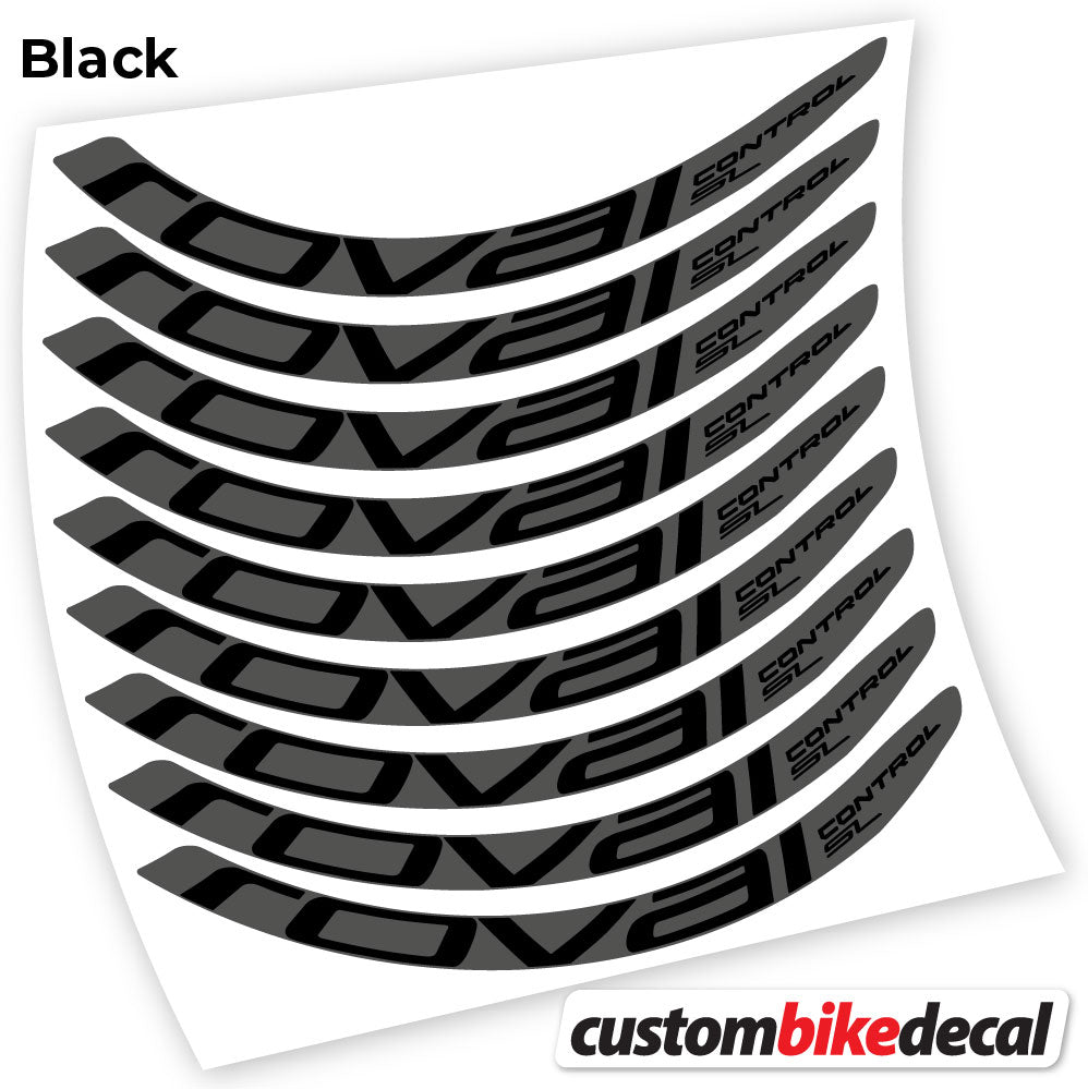 Matte Black+Gloss Black decal for Roval Control SL MTB wheel – bike sticker vinyl