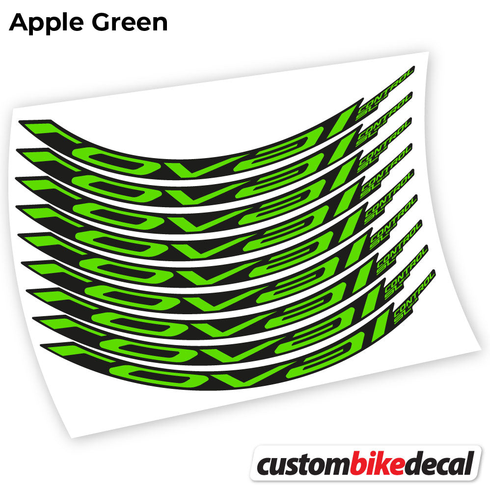 Apple Green decal for Roval Control SL 2021 MTB wheel – bike sticker vinyl