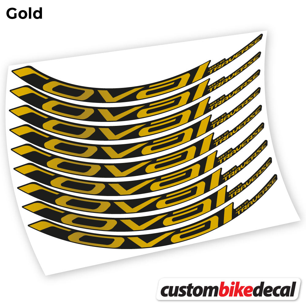 Gold decal for Roval Traverse Carbon 2021 MTB wheel – bike sticker vinyl