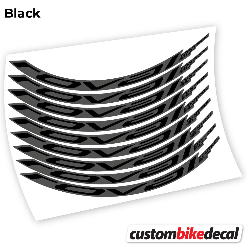 Matte Black+Gloss Black decal for Roval Control SL 2021 MTB wheel – bike sticker vinyl