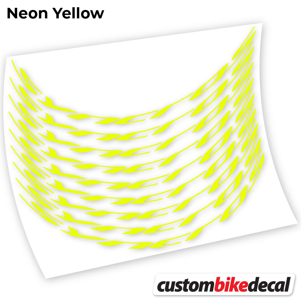 Neon Yellow decal for Syncross MTB wheel – bike sticker vinyl
