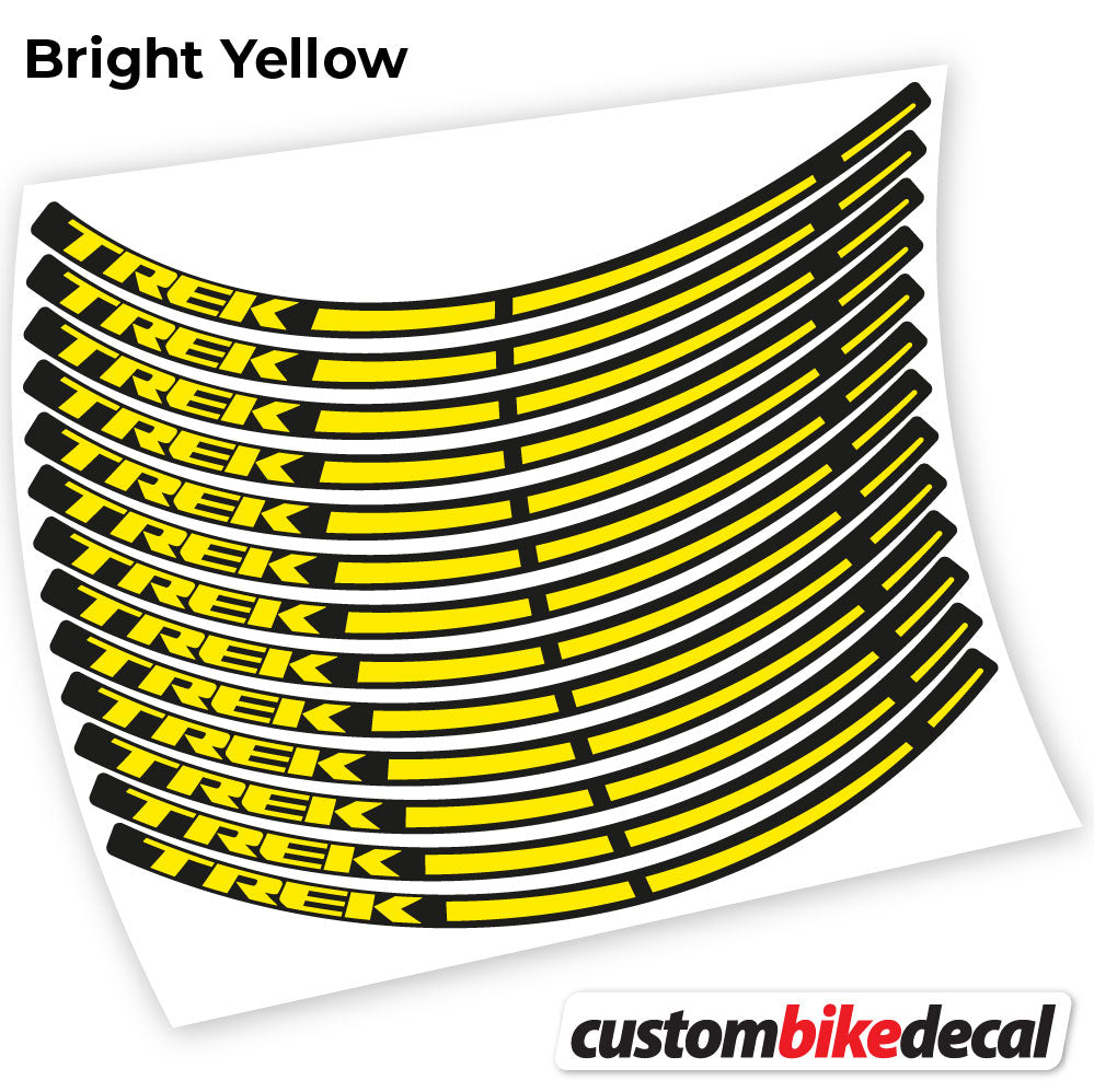 Yellow decal for Trek wheel – bike sticker vinyl