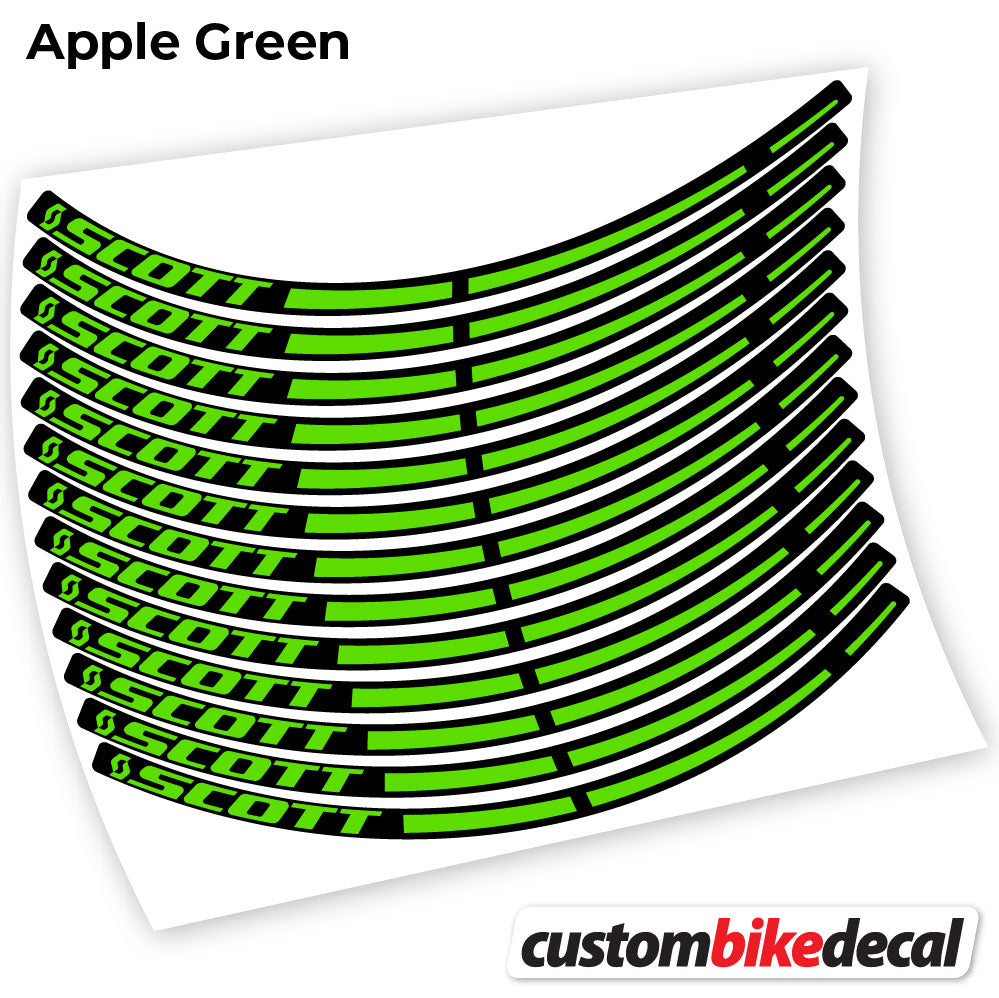 Apple Green decal for Scott MTB wheel – bike sticker vinyl