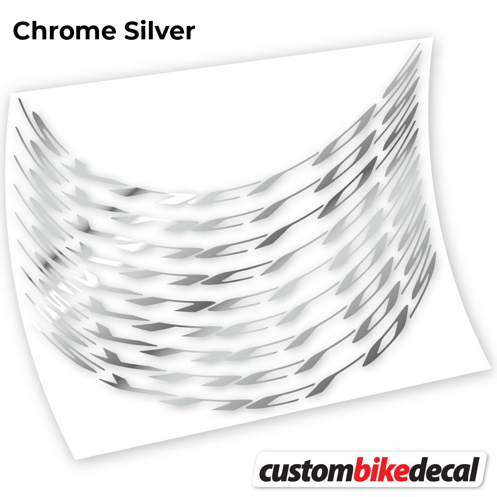 Chrome Silver decal for Syncross MTB wheel – bike sticker vinyl