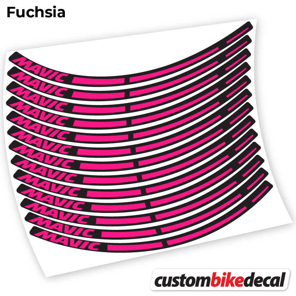 Fuchsia decal for Mavic MTB wheel – bike sticker vinyl