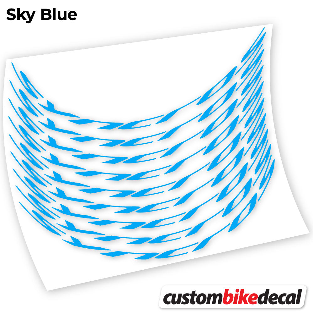 Sky Blue decal for Syncross MTB wheel – bike sticker vinyl