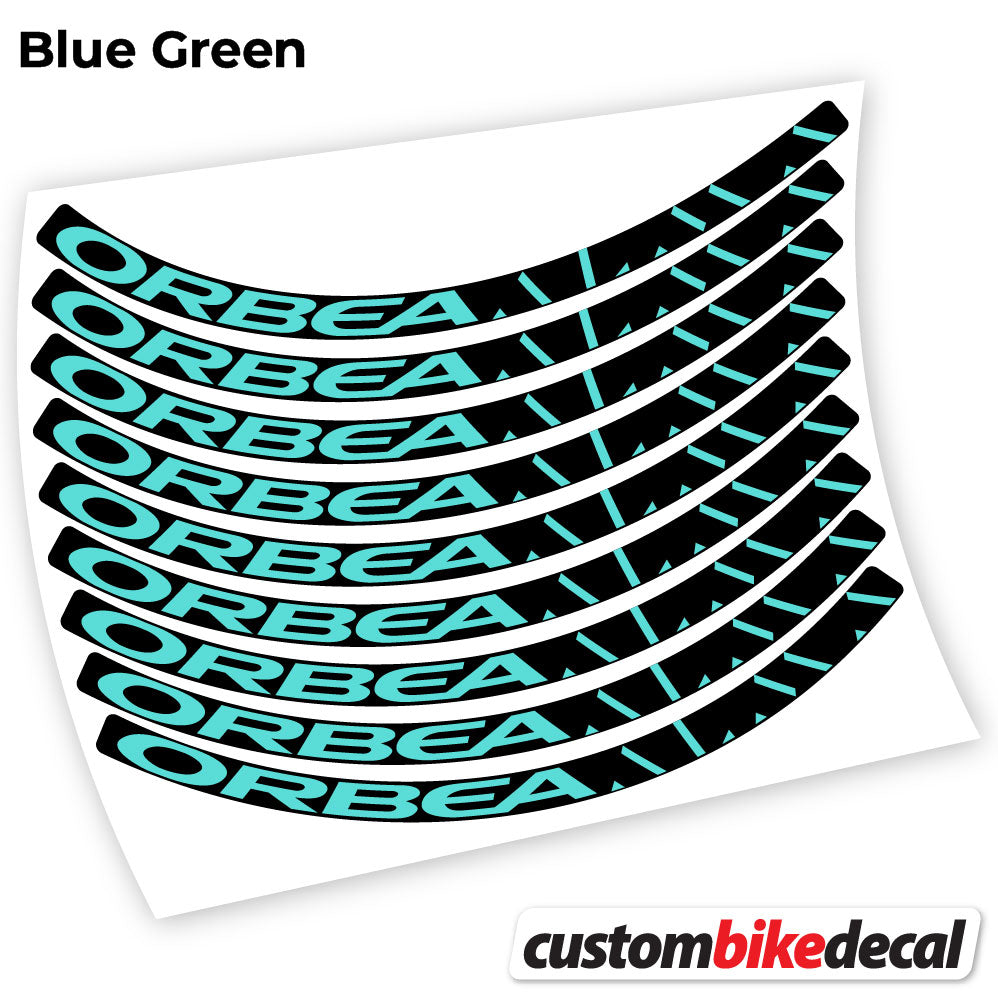 Blue Green decal for Orbea Alma MTB wheel – bike sticker vinyl