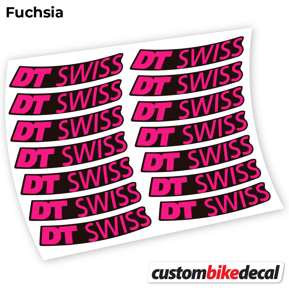 Fuchsia decal for DT Swiss Logo Bikes MTB wheel – bike sticker vinyl
