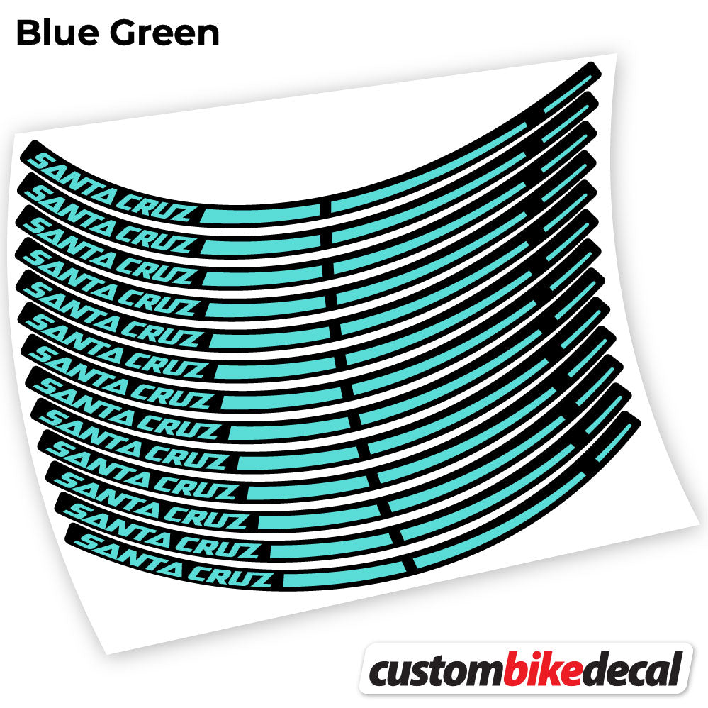 Blue Green decal for Santa Cruz Bikes Sticker Vinil MTB wheel – bike sticker vinyl