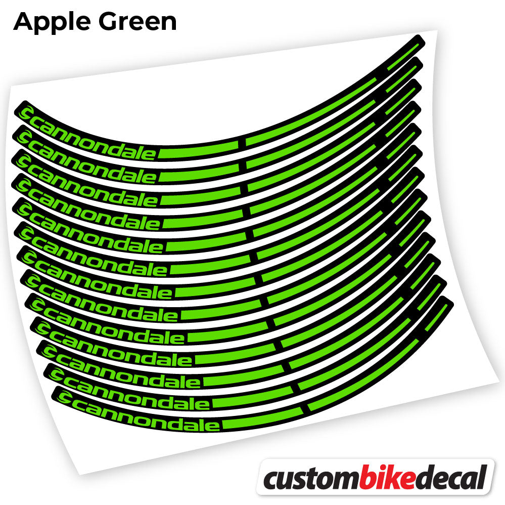 Apple Green decal for cannondale MTB wheel – bike sticker vinyl