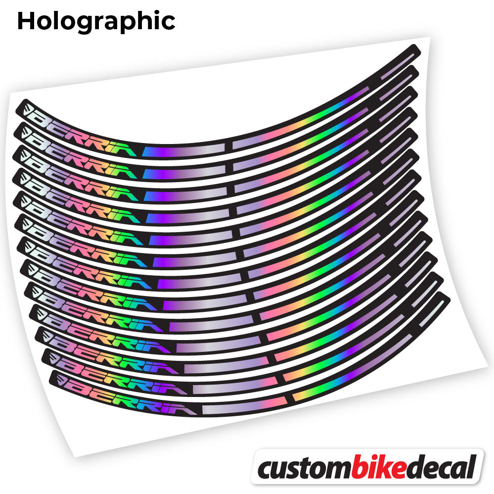 Hollographic decal for Berria MTB wheel – bike sticker vinyl