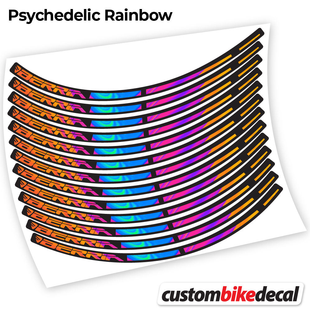 Psychedelic  Rainbow decal for Berria MTB wheel – bike sticker vinyl