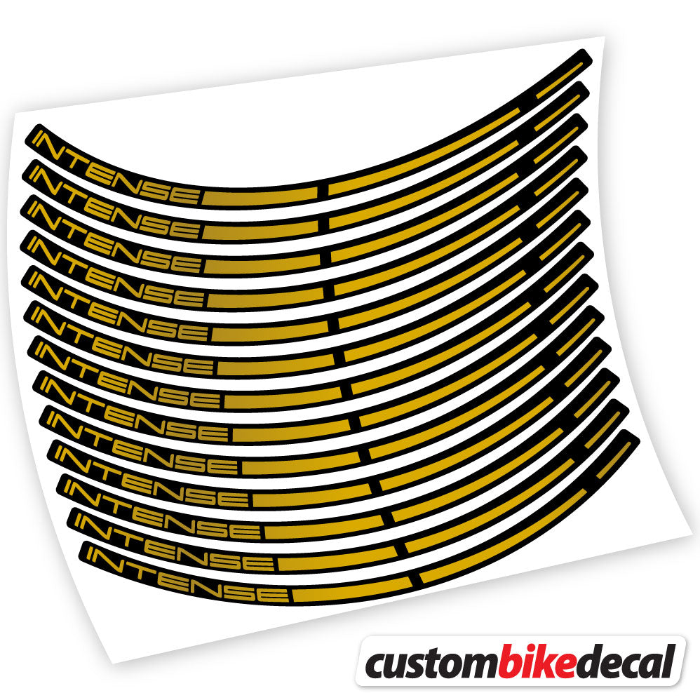 Gold decal for Intense MTB wheel – bike sticker vinyl