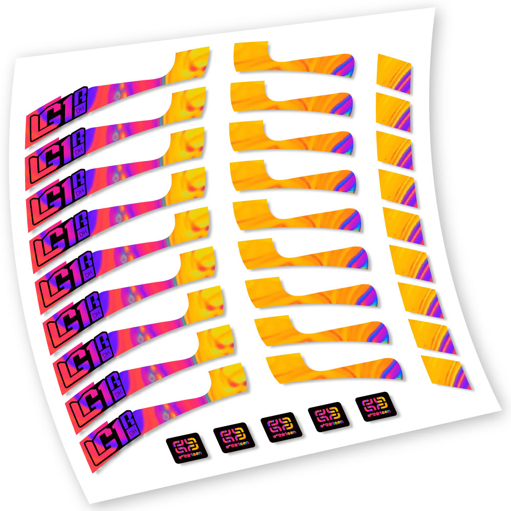 Stickers EThirteen LG1 DH compatibles Autocollants roues VTT