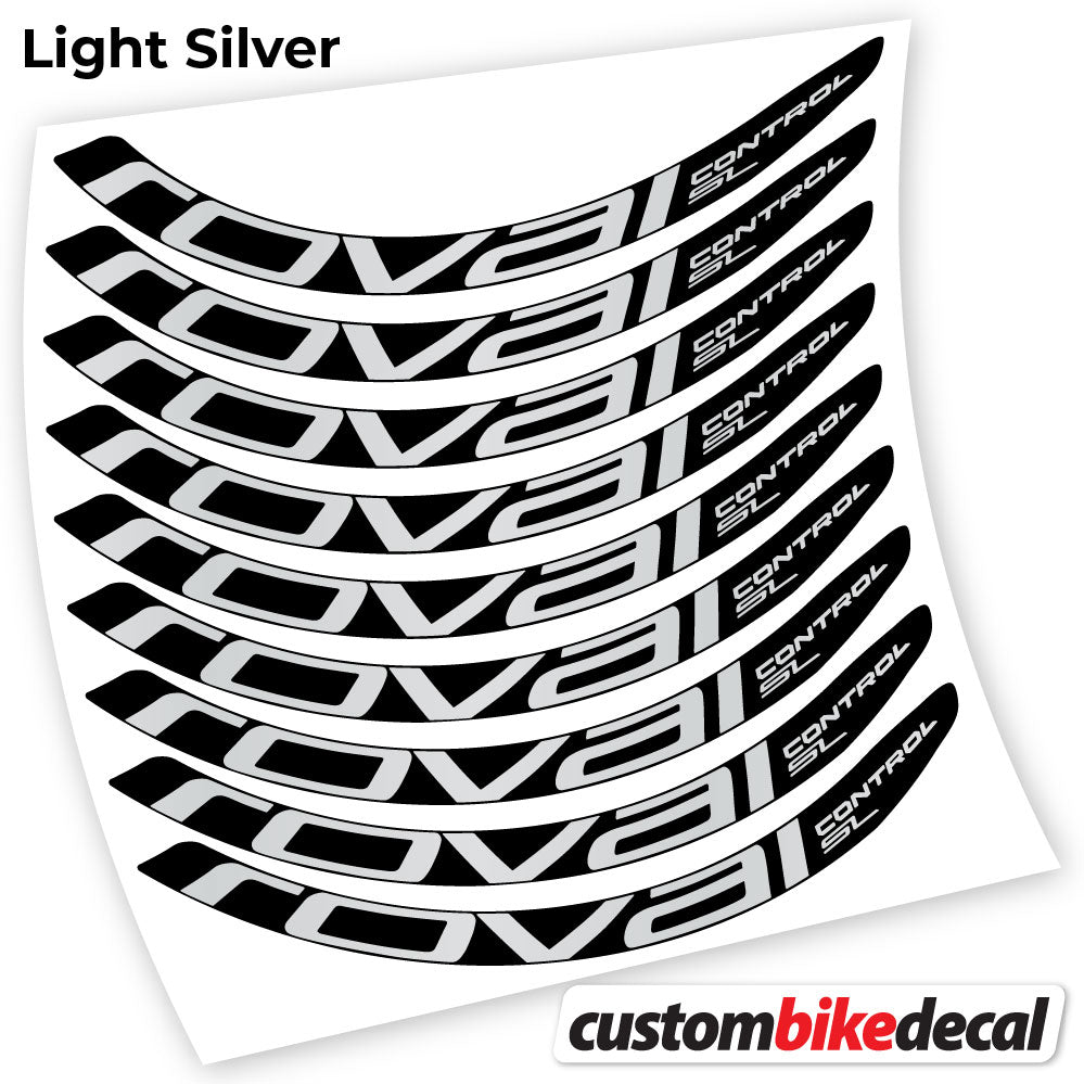 Light Silver decal for Roval Control SL MTB wheel – bike sticker vinyl