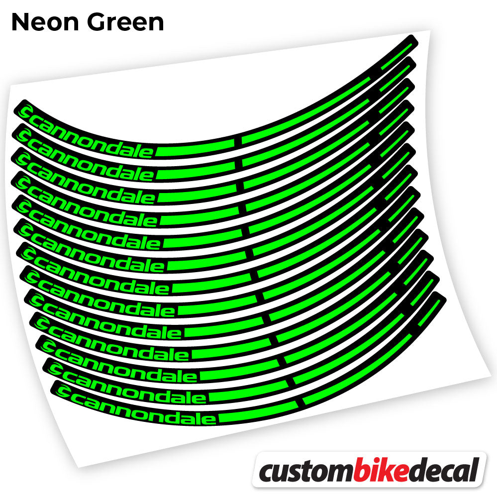 Neon Green decal for cannondale MTB wheel – bike sticker vinyl