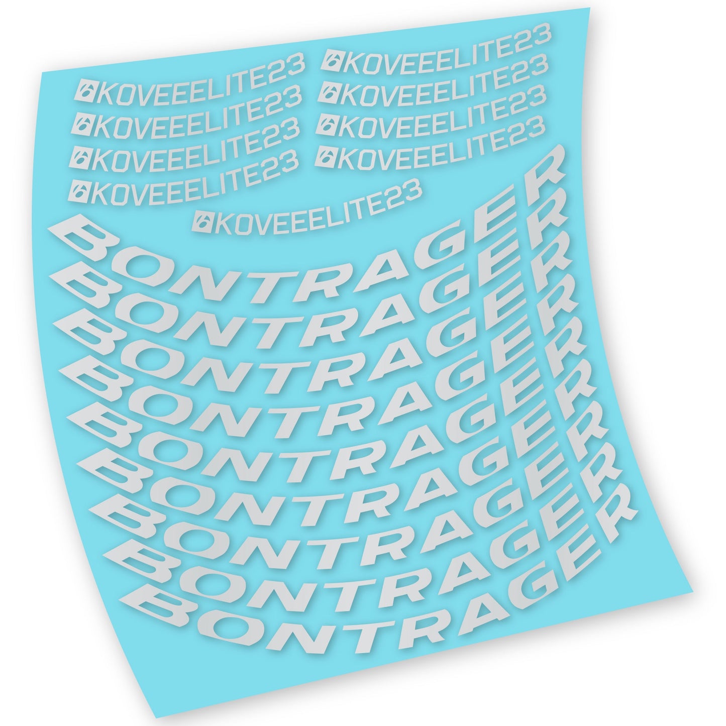 Stickers Bontrager Kovee Elite 23 compatibles Autocollants roues VTT