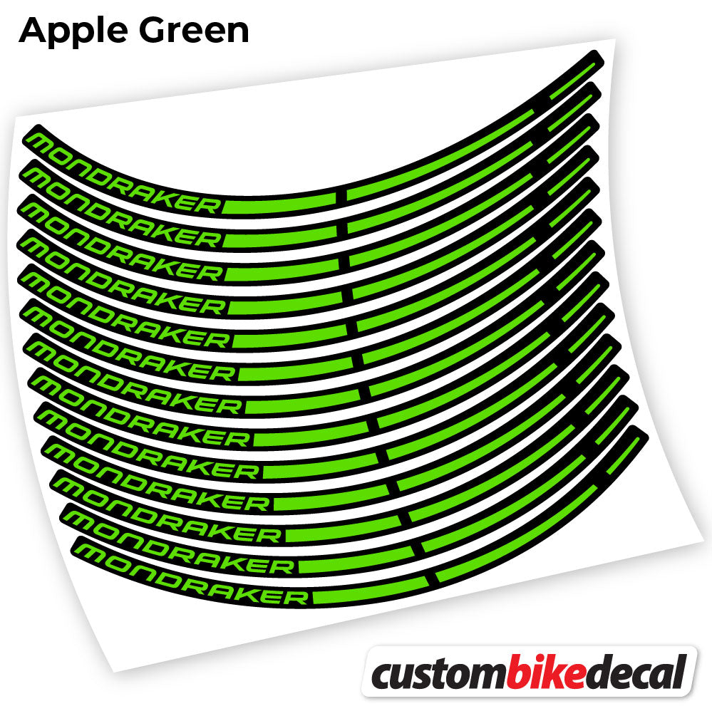 Apple Green decal for Mondraker MTB wheel 29" – bike sticker vinyl