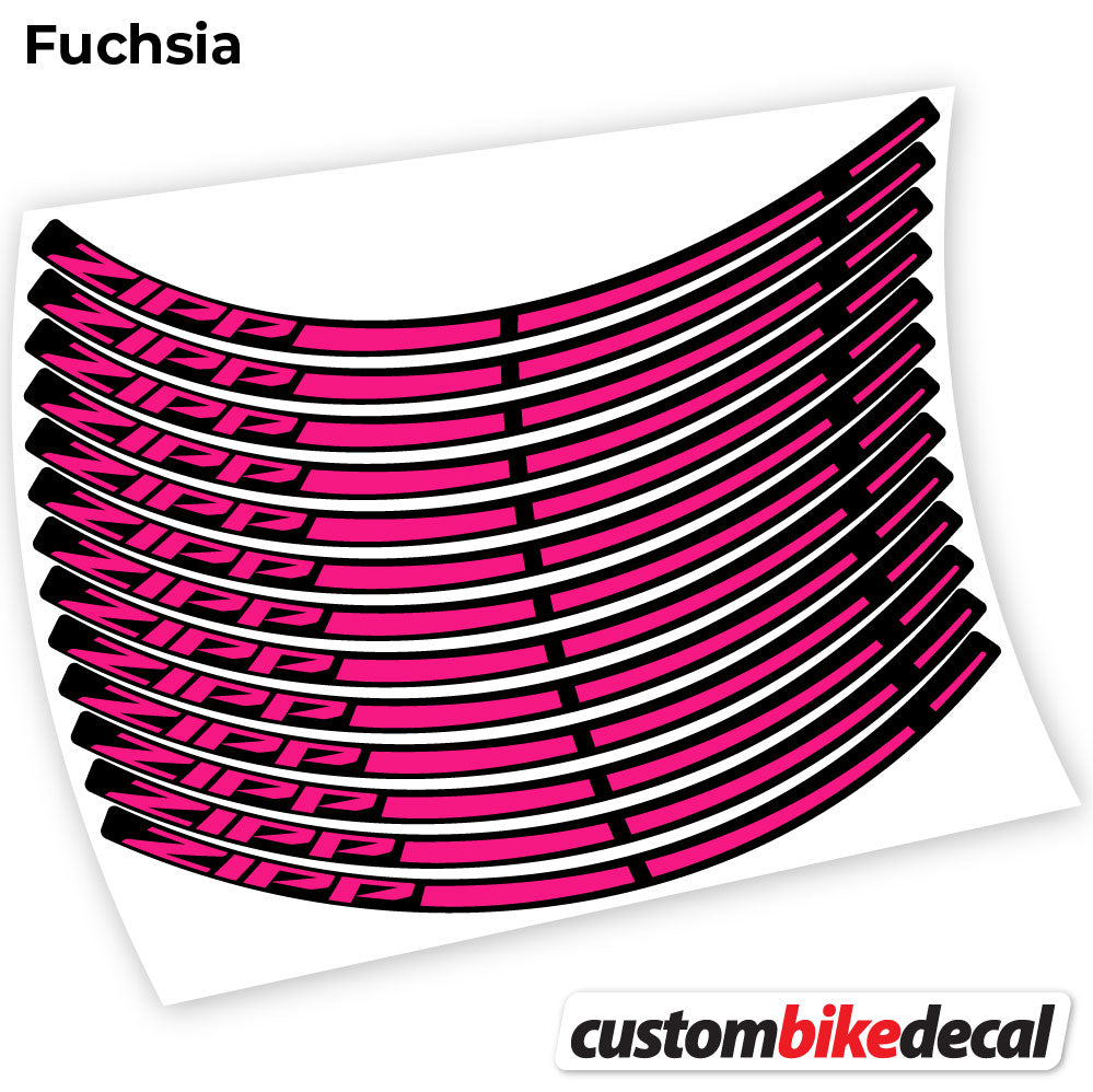 Fuchsia decal for Zipp MTB wheel – bike sticker vinyl