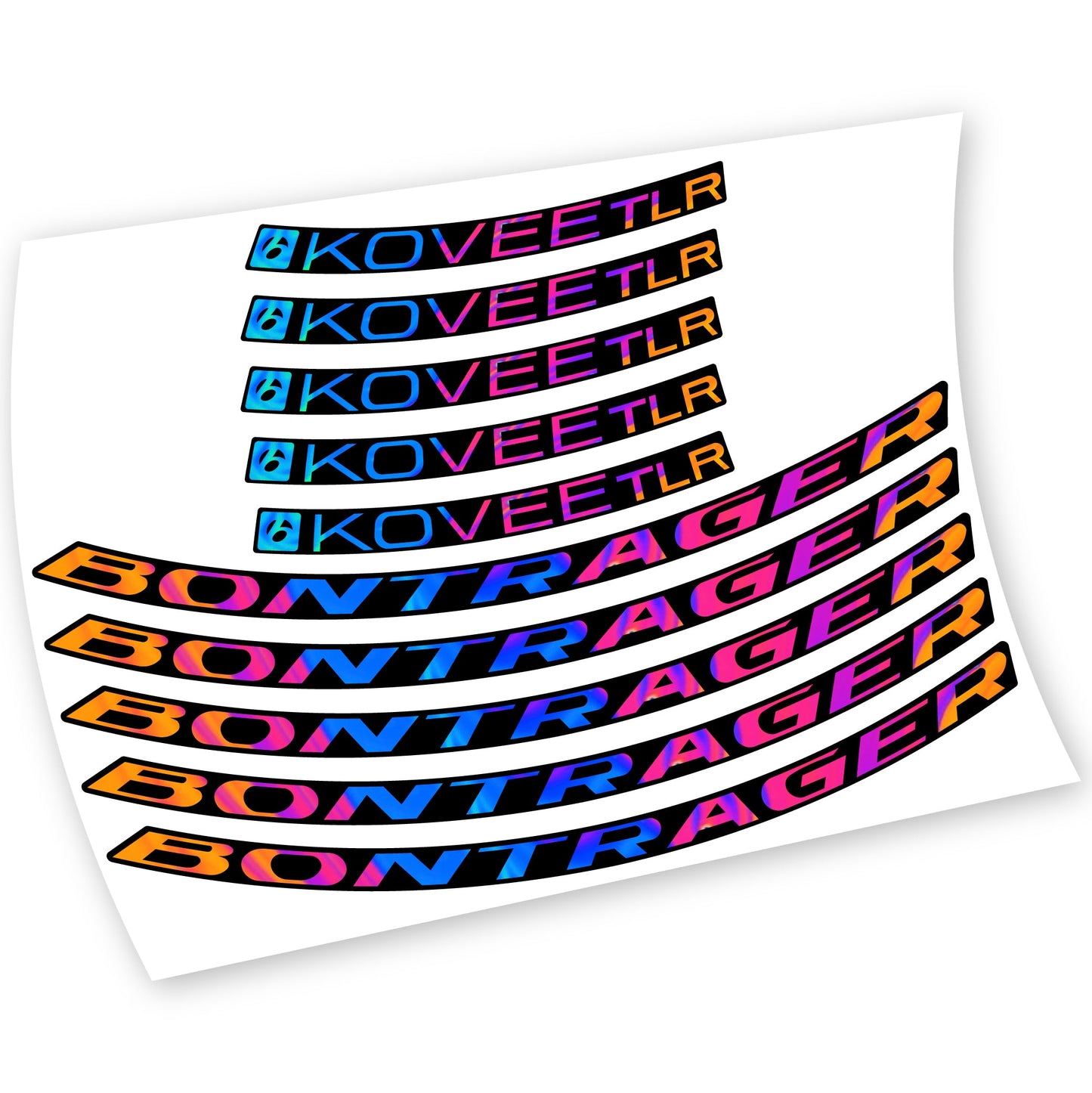 Stickers Bontrager Kovee TLR 2021 compatibles Autocollants roues VTT