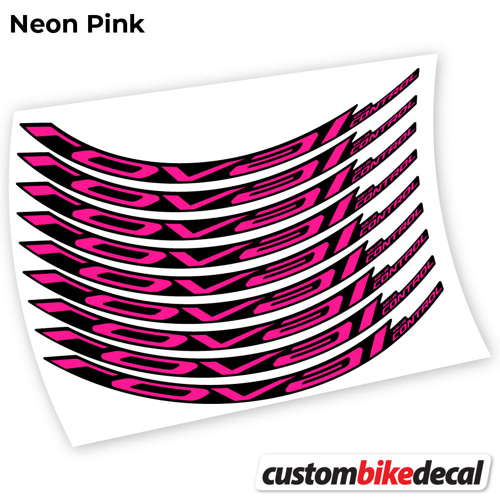 Neon Pink decal for Roval Control Carbon 2021 MTB wheel – bike sticker vinyl