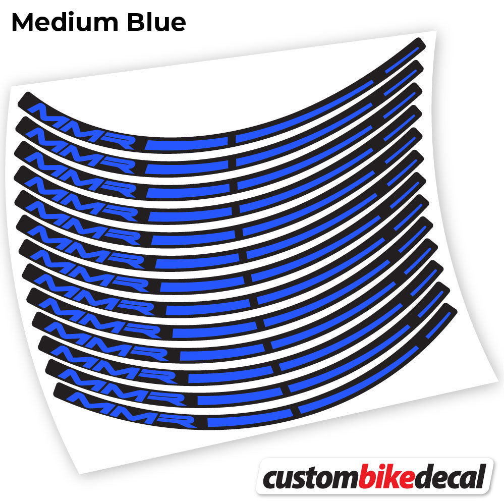Medium Blue decal for MMR MTB wheel – bike sticker vinyl