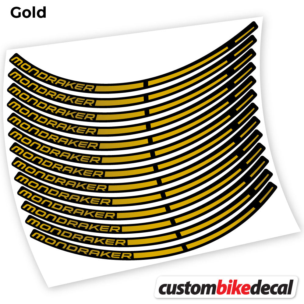 Gold decal for Mondraker MTB wheel 29" – bike sticker vinyl