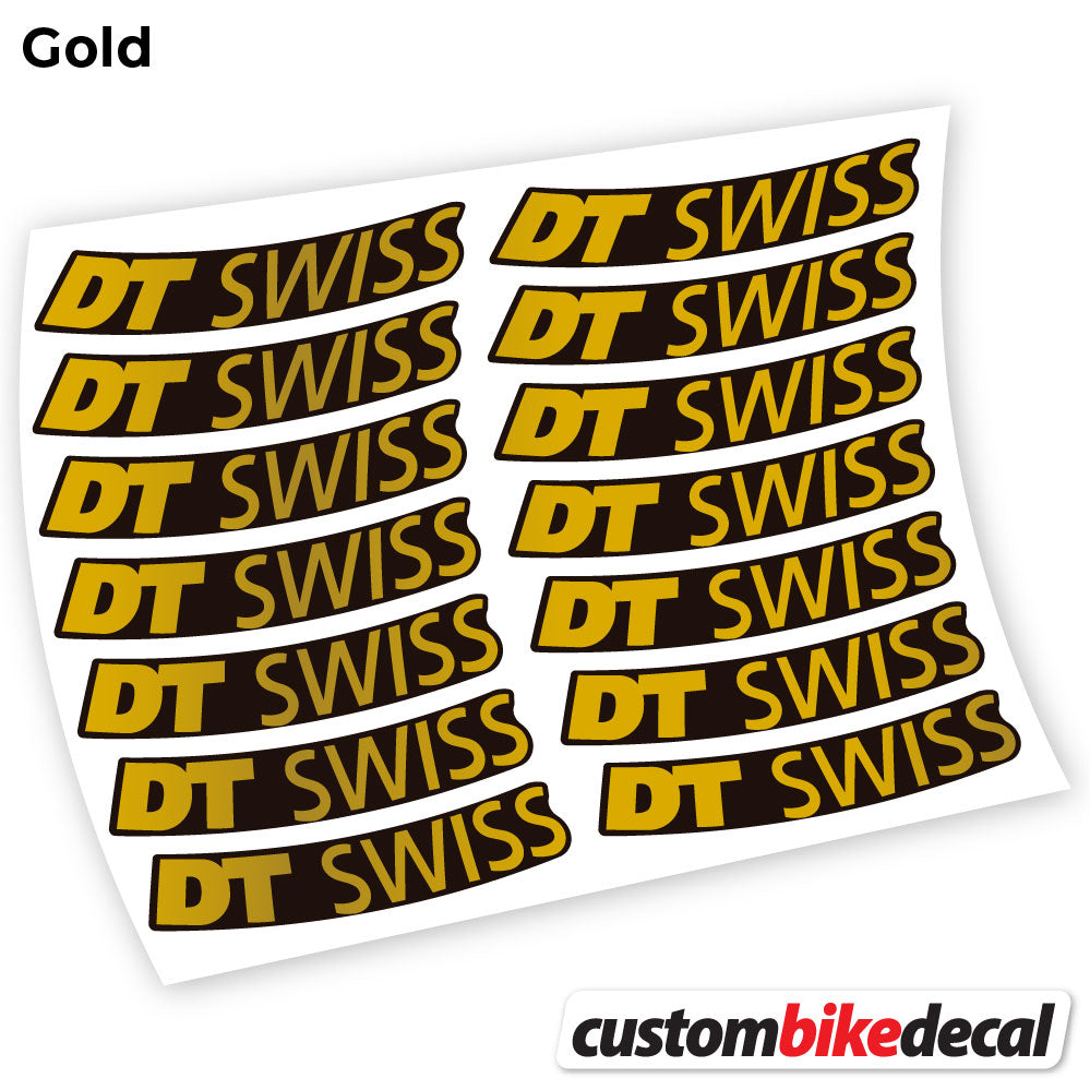 Gold decal for DT Swiss Logo Bikes MTB wheel – bike sticker vinyl