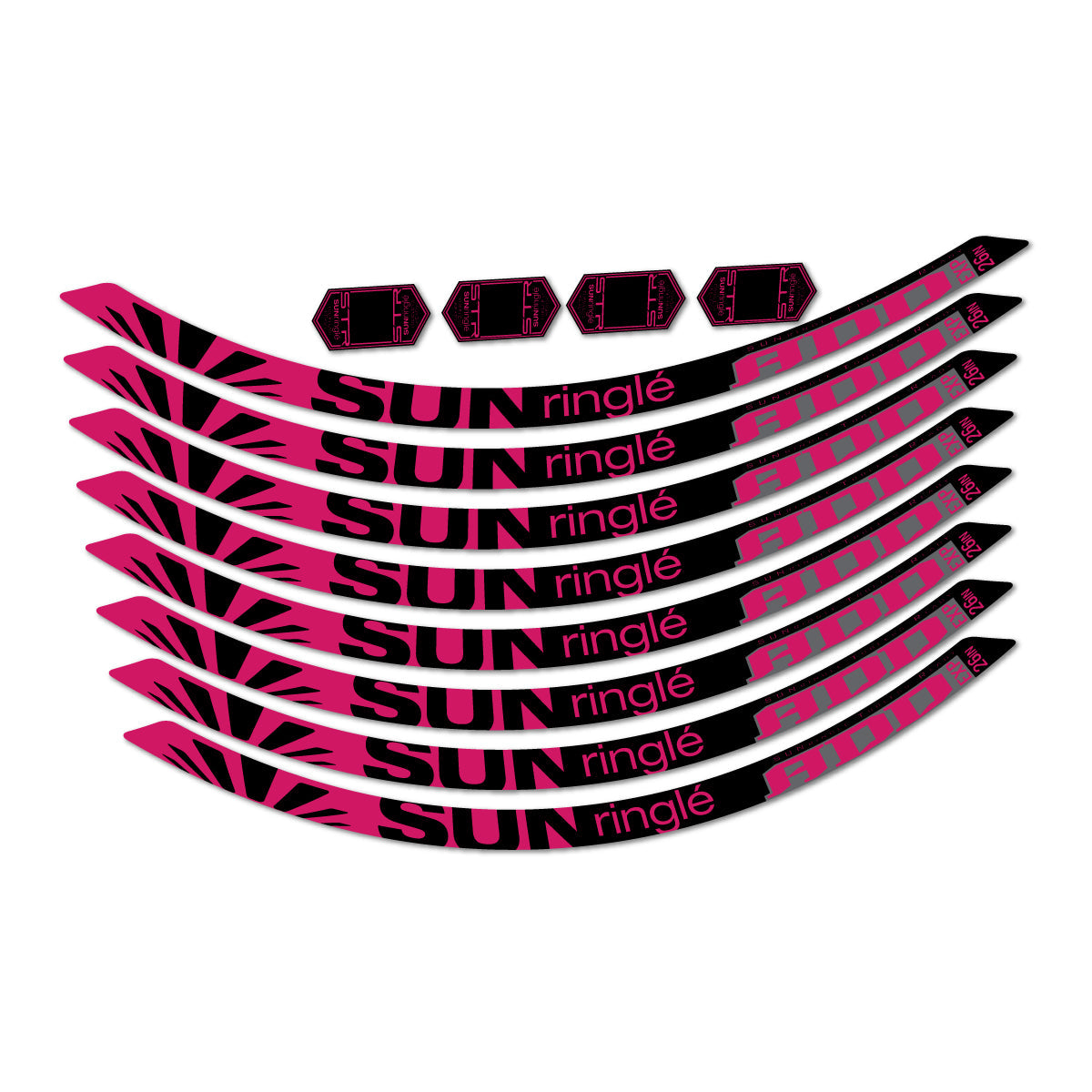 Dark Pink decal for Sun Ringle ADD Expert 2017-2018 MTB wheel 26" – bike sticker vinyl