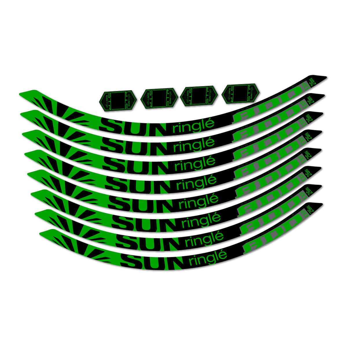 Green decal for Sun Ringle ADD Expert 2017-2018 MTB wheel 26" – bike sticker vinyl