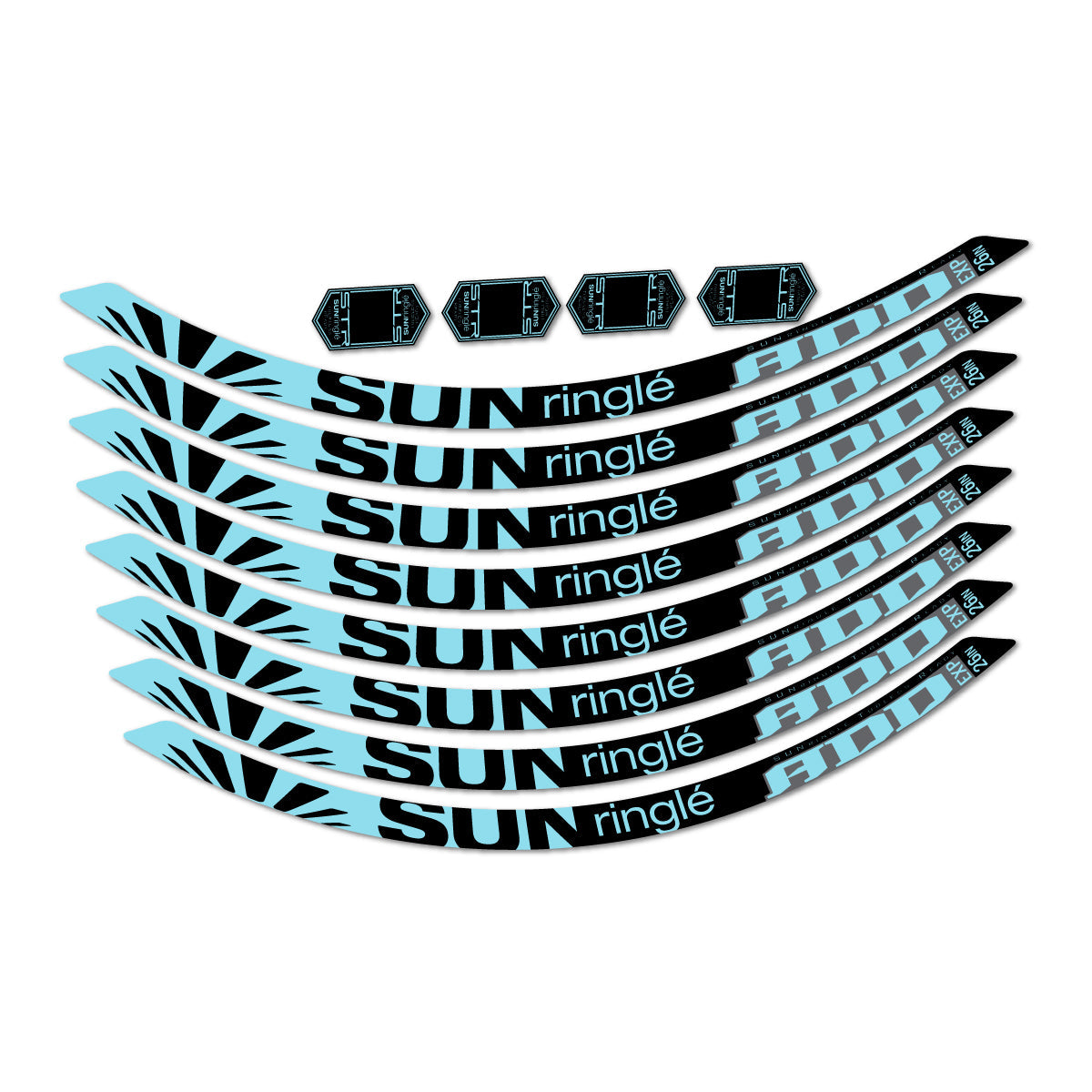 Sky Blue decal for Sun Ringle ADD Expert 2017-2018 MTB wheel 26" – bike sticker vinyl