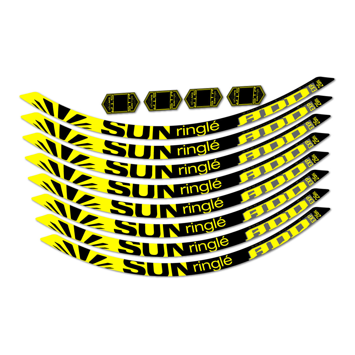 Lemon Yellow decal for Sun Ringle ADD Expert 2017-2018 MTB wheel 26" – bike sticker vinyl