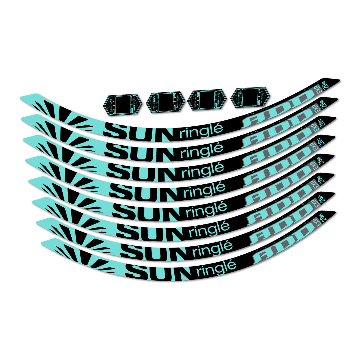 Blue Green decal for Sun Ringle ADD Expert 2017-2018 MTB wheel 26" – bike sticker vinyl