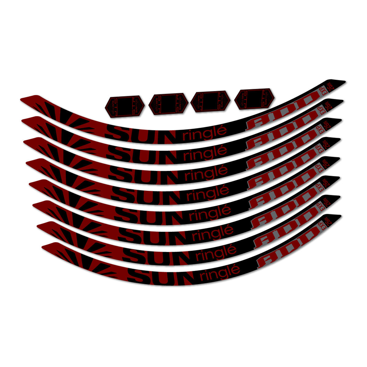 Very Dark Red decal for Sun Ringle ADD Expert 2017-2018 MTB wheel 26" – bike sticker vinyl