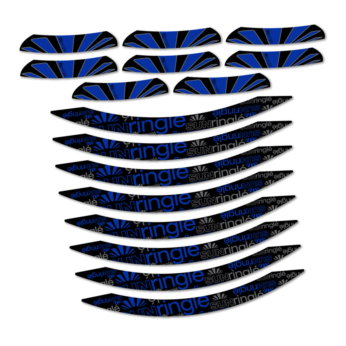 Ultramarine Blue decal for Sun Ringle DJ Single 2017-2018 MTB wheel 26" – bike sticker vinyl