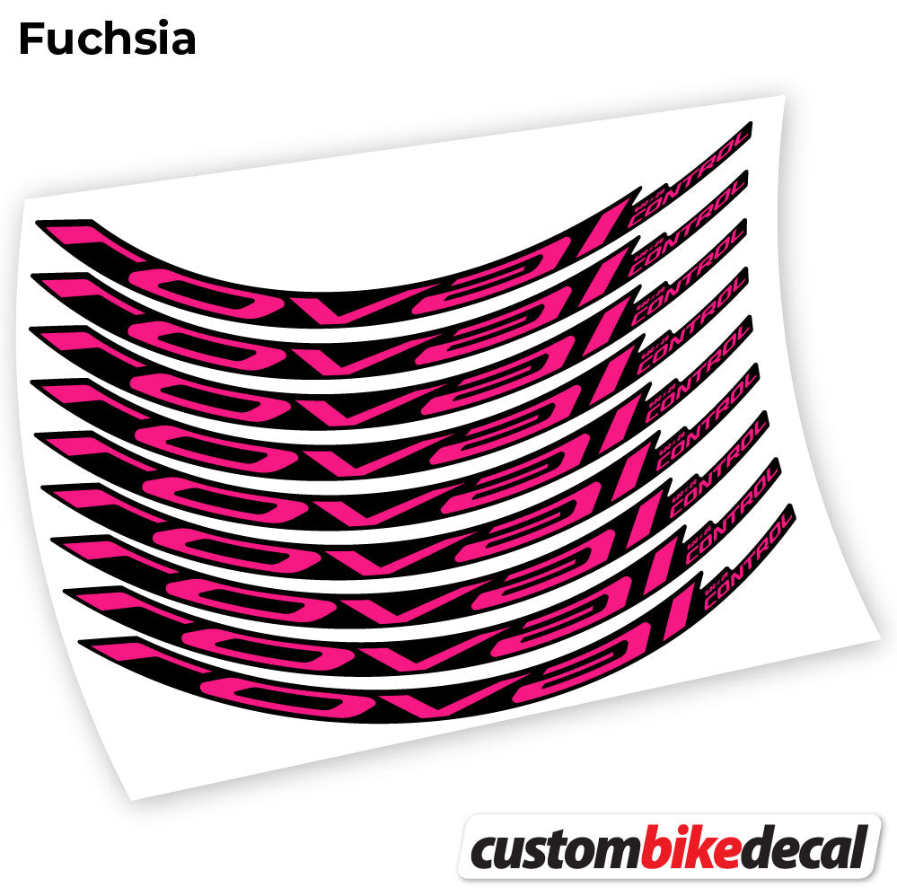Fuchsia decal for Roval Control Carbon 2021 MTB wheel – bike sticker vinyl