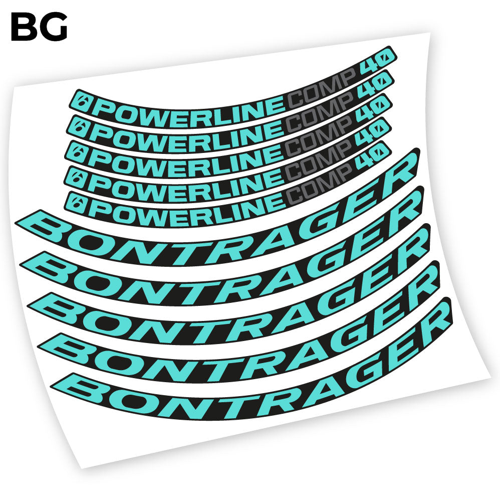 Stickers Bontrager Powerline Comp 40 compatibles Autocollants roues