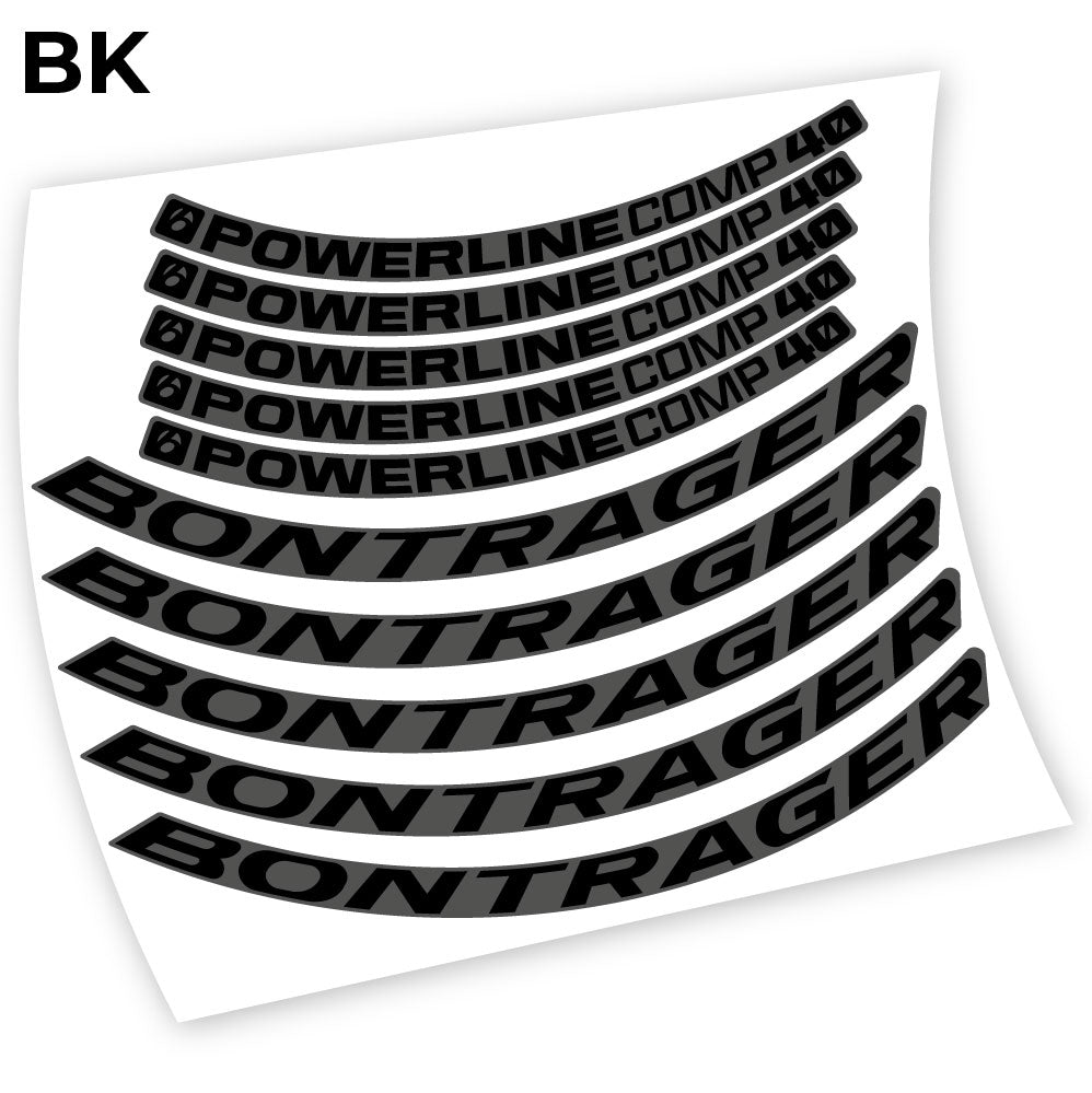 Stickers Bontrager Powerline Comp 40 compatibles Autocollants roues
