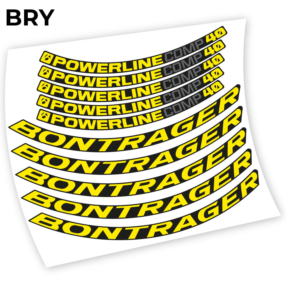 Stickers Bontrager Powerline Comp 40 compatibles Autocollants roues