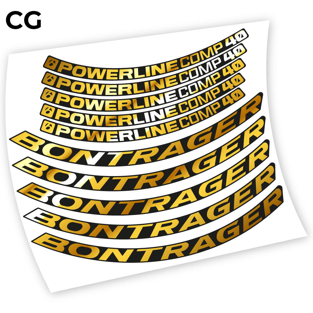 Stickers Bontrager Powerline Comp 40 compatibles Autocollants roues