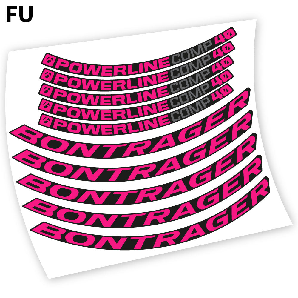 Stickers Bontrager Powerline Comp 40 compatibles Autocollants roues